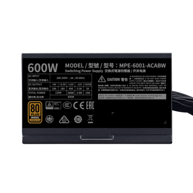 Nguồn máy tính Cooler Master MWE 600 BRONZE V2 230V