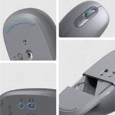 Chuột không dây Ugreen 90686 2.4G SILENT  2400DPI kèm pin AA (MU105) Màu Hồng/ Xám / Xanh