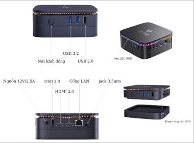 Mini PC VTECH VTPO132U Intel N95| Ram 8Gb| SSD 256Gb