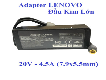 Adapter Laptop Apower for Lenovo 19V – 4.5A Đầu Lớn (7.9*5.5mm)