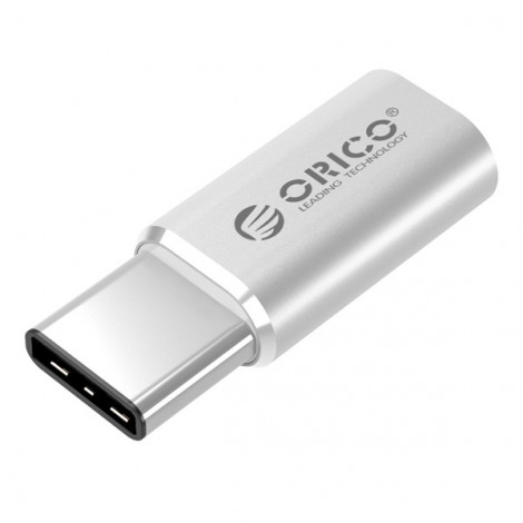 Đầu chuyển Orico CTM1-SV Micro USB sang USB-C (Sử dụng để nối thiết bị cổng Mirco B với cổng Type C.)