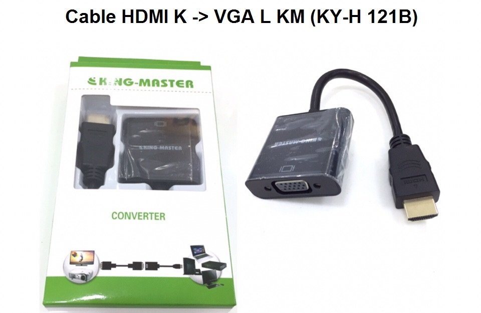 Cáp chuyển HDMI to VGA Kingmaster KY-H121B