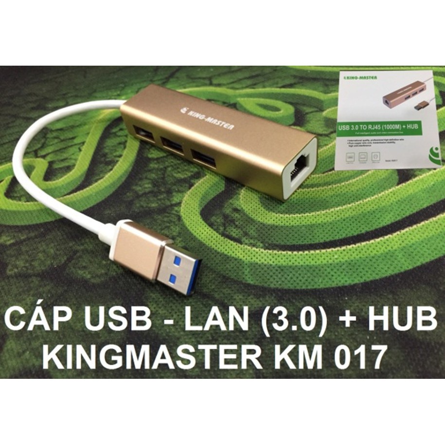 HUB 3-1 USB 3.0 -> Lan (3.0) Kingmaster KM017