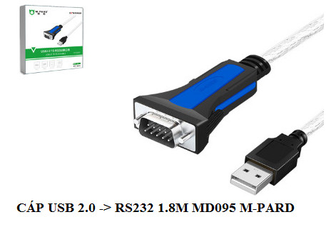 Cáp chuyển đổi cổng USB RA cổng RS232 1.8M M-PARD MD095