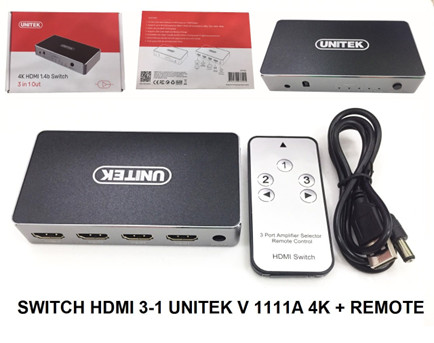 Bộ gộp tín hiệu HDMI UNITEK 2/3/4/5 ra 1 HDMI