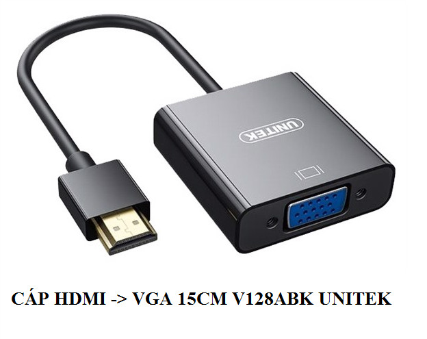 Cáp chuyển HDMI TO VGA 15cm UNITEK V128ABK
