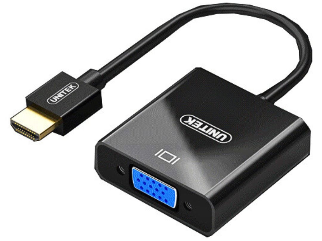 Cáp chuyển HDMI ra VGA + Audio 15cm UNITEK V128BBK
