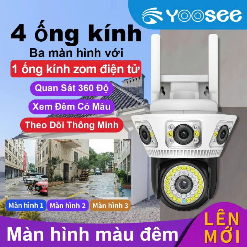 Camera Wifi Yoosee DMC2-54D 4 ống kinh 3 màn hình