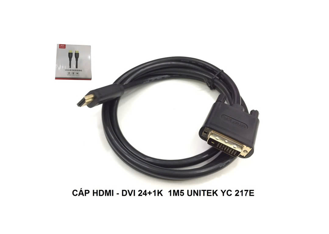 Cable chuyển HDMI to DVI (24+1)  1.5m Unitek YC 217E