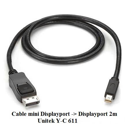 Cáp chuyển đổi Mini DisplayPort -> DisplayPort Unitek Y-C611 (2m)
