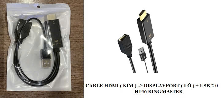 Cáp chuyển HDMI to DP Displayport Kingmaster H146