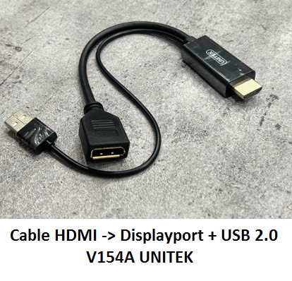 Cáp chuyển HDMI to DP Displayport UNITEK V154A