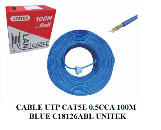 Cáp mạng UTP Cat5e UNITEK C18126ABL 100m