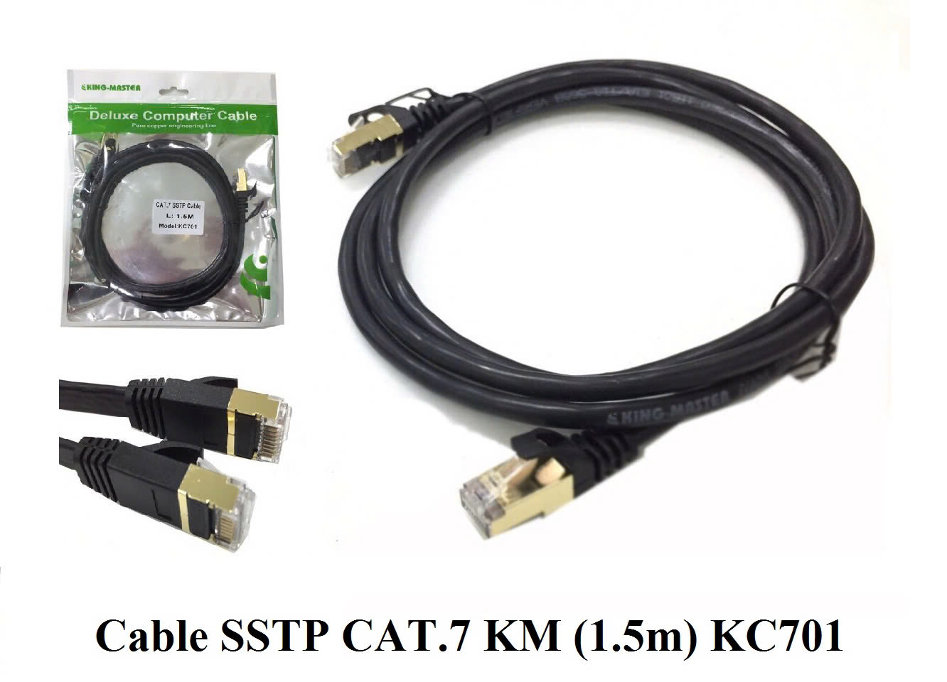 Cáp mạng bấm sẵn SSTP CAT7 dài 1.5m Kingmaster KC701