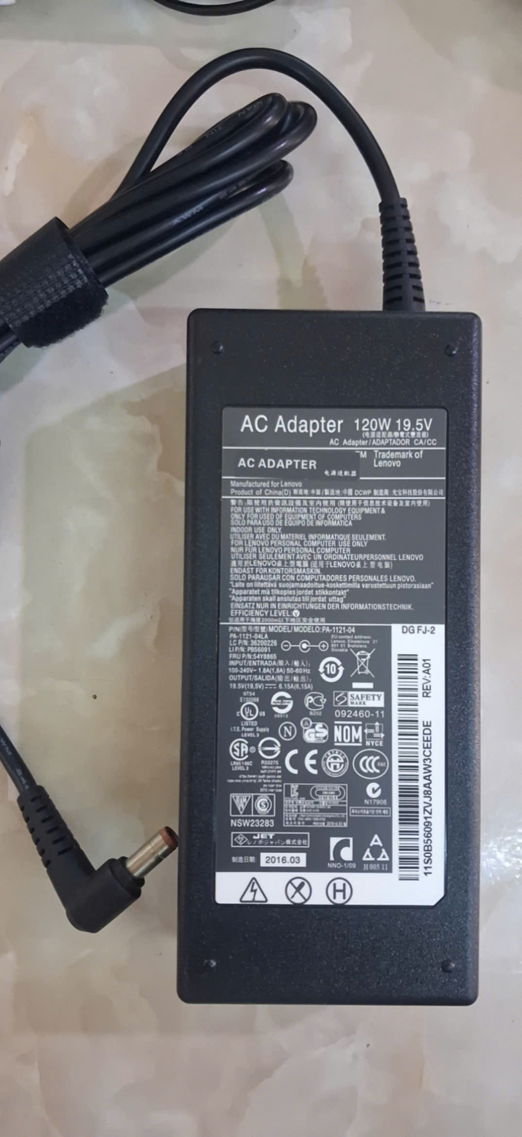 Cục Sạc 19.5V - 6.15A Cho Laptop Lenovo Ideapad Y400,Y500,Y560,Y580