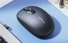 Chuột không dây Ugreen 90550 2.4G SILENT màu Midnight Blue + kèm pin AA (MU105)