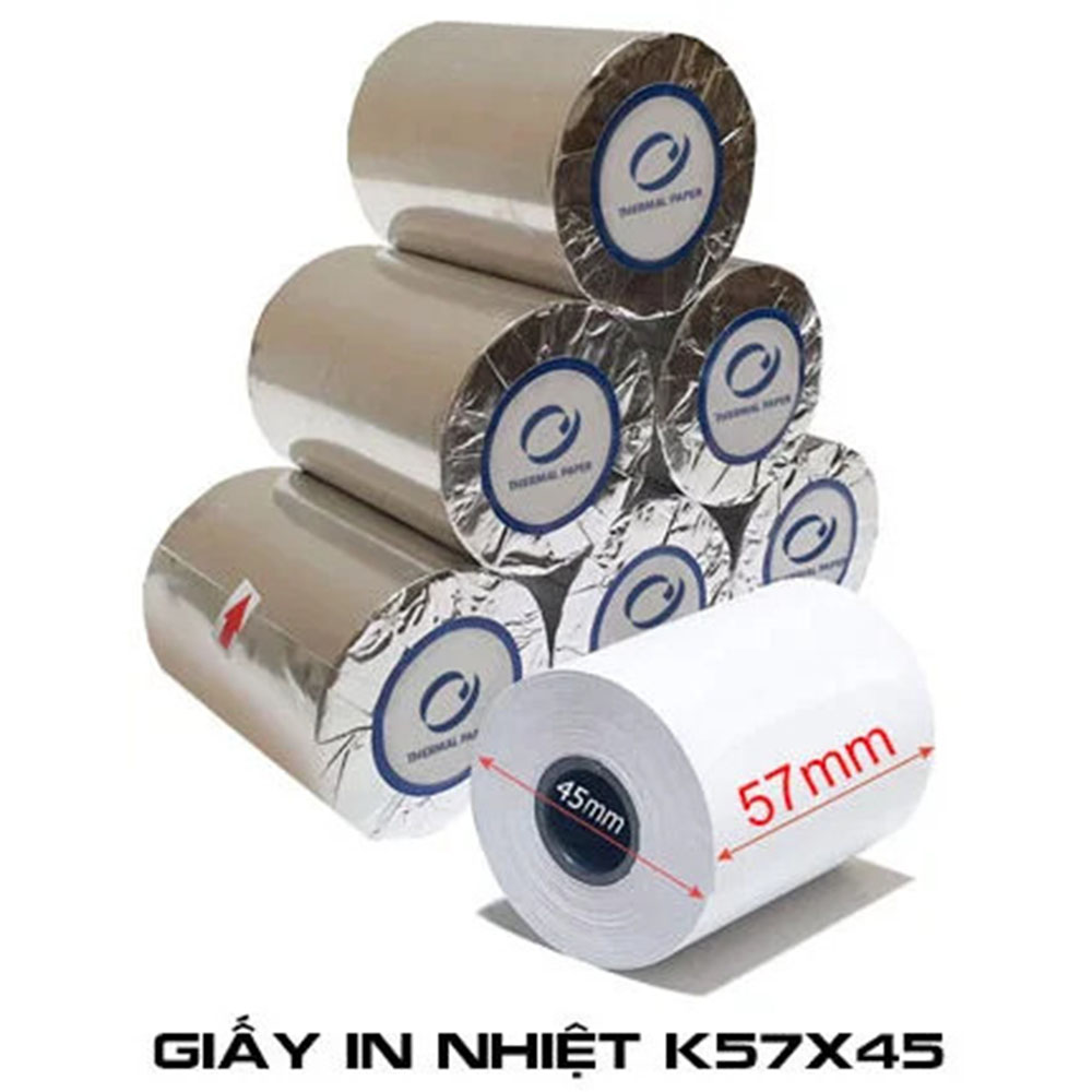 Giấy in nhiệt K57-45mm thương hiệu OJI (thùng 100c)
