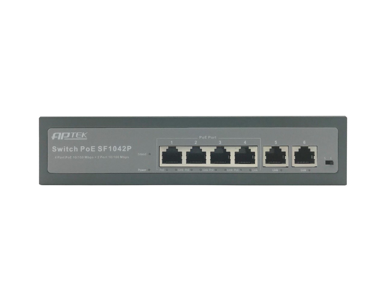SF1042P - Switch 4 port PoE - chuyên dụng cho camera, truyền tín hiệu và nguồn với khoảng cách 250m