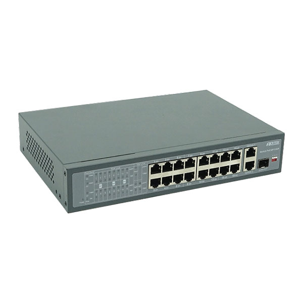 SF1163P - Switch 16 port PoE chuyên dụng cho camera, truyền tín hiệu và nguồn với khoảng cách 250m