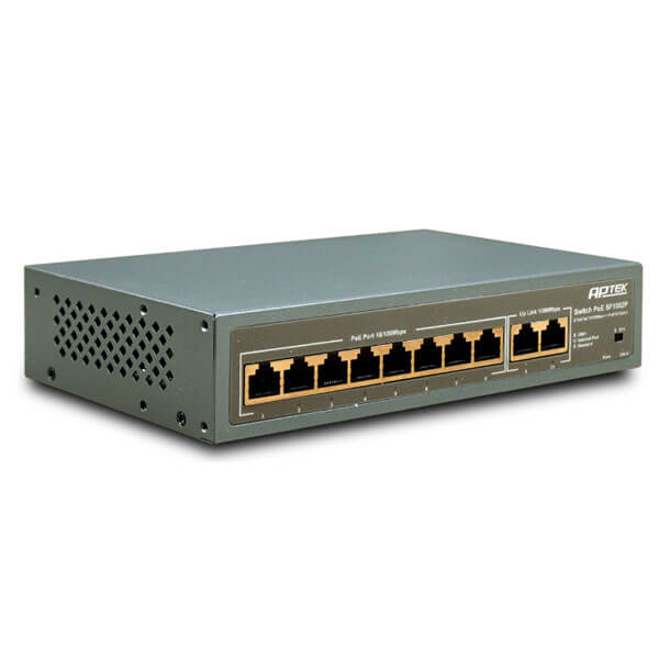 SF1082P - Switch 8 port PoE & 2 Uplink Gigabit - chuyên dụng cho camera, truyền tín hiệu và nguồn với khoảng cách 250m
