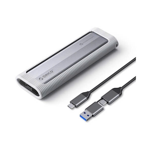 Box Ổ Cứng Orico SSD M2 NVMe To USB C 3.2 Gen 2 10Gbps Orico AXM2-G2-V1-GY-BP