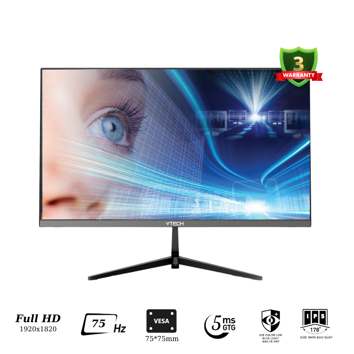 Màn Hình Máy Tính VTECH VTMD241| Full HD 23.8 Inch IPS 75Hz