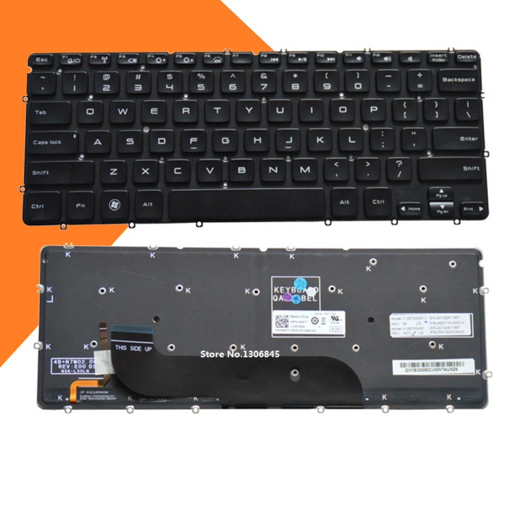 Bàn phím Dùng cho Dell Xps 12,Xps 13,Xps13z-L321X,L322X (Có đèn)