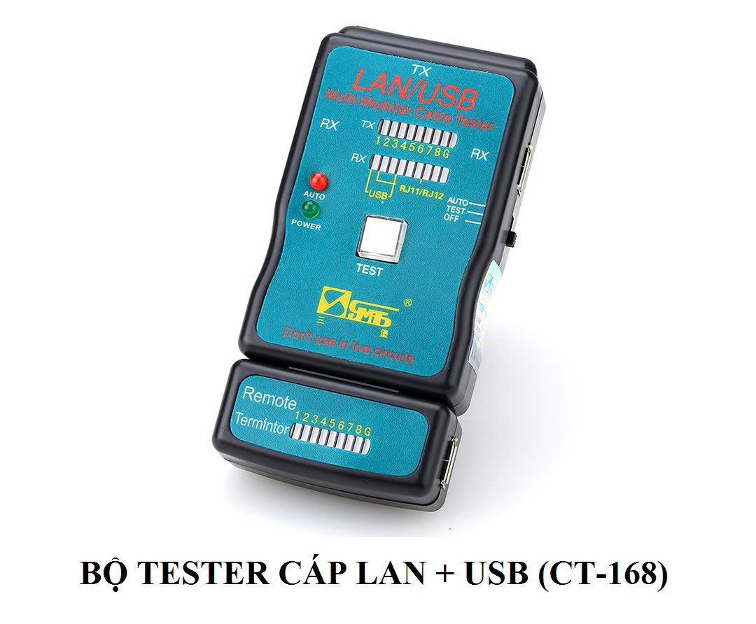 Bộ test cáp mạng + USB CT168