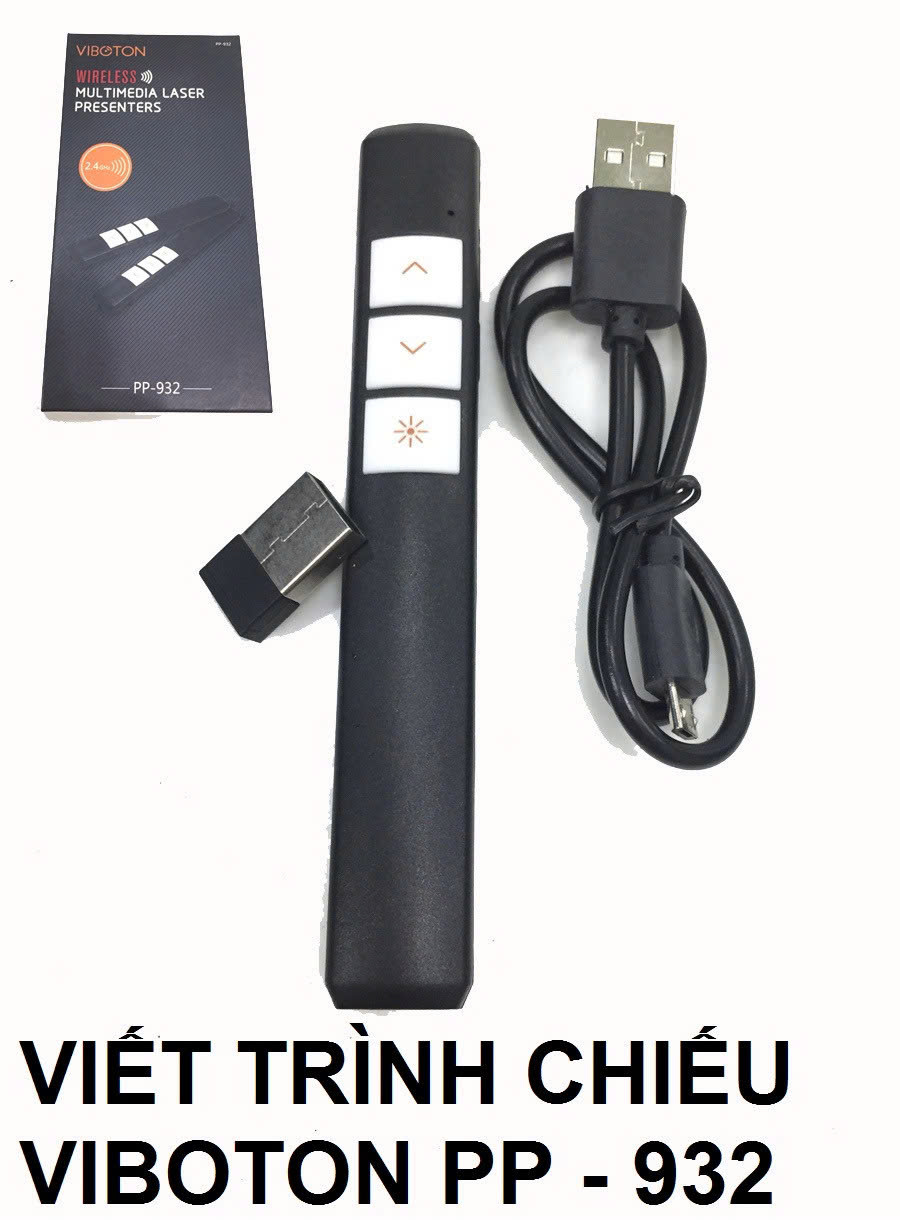 Bút Trình Chiếu VIBOTON PP932, pin sạc 160mAh, Màu Đen