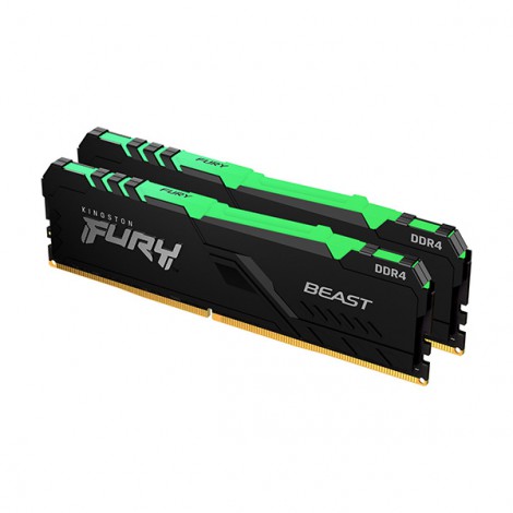 Ram DDR4 Kingston Fury Beast RGB 32GB Bus 3200Mhz KF432C16BBAK2/32