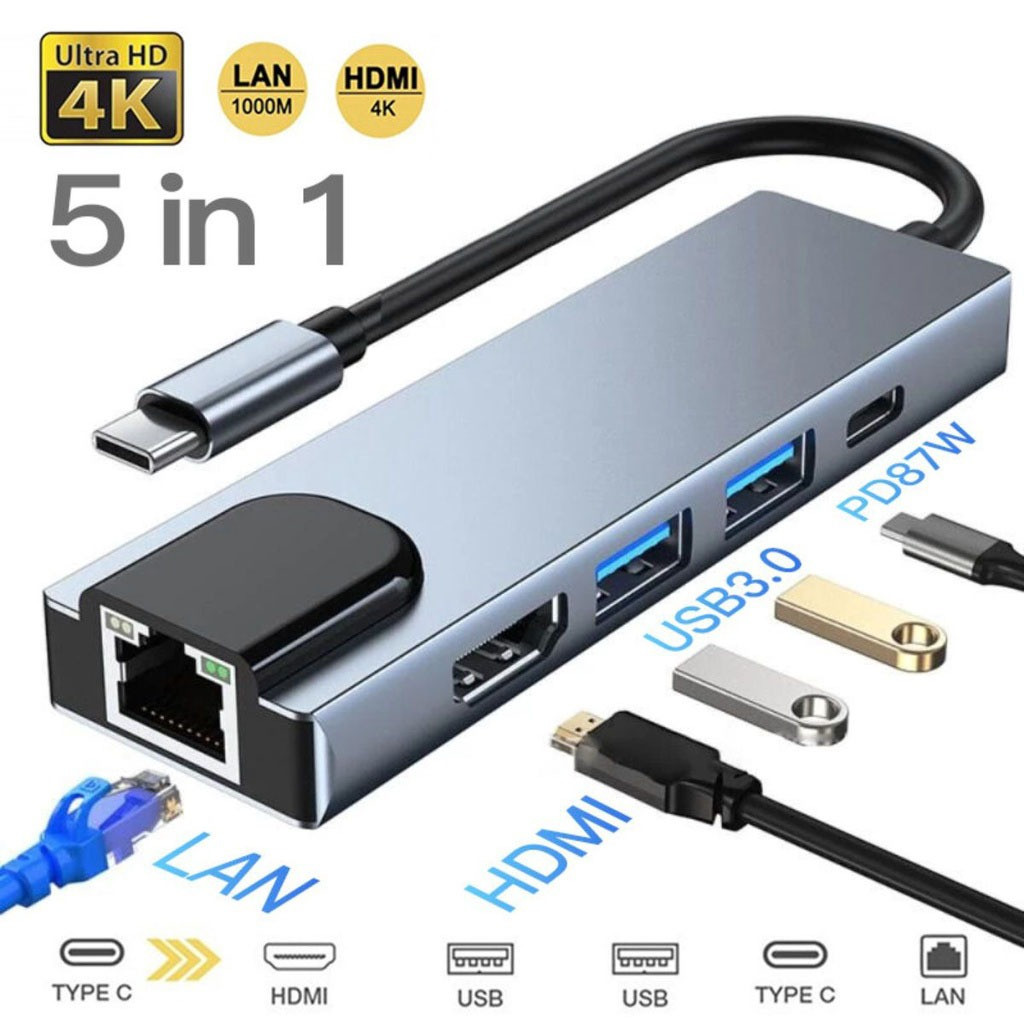 Hub USB Type C 5 IN 1