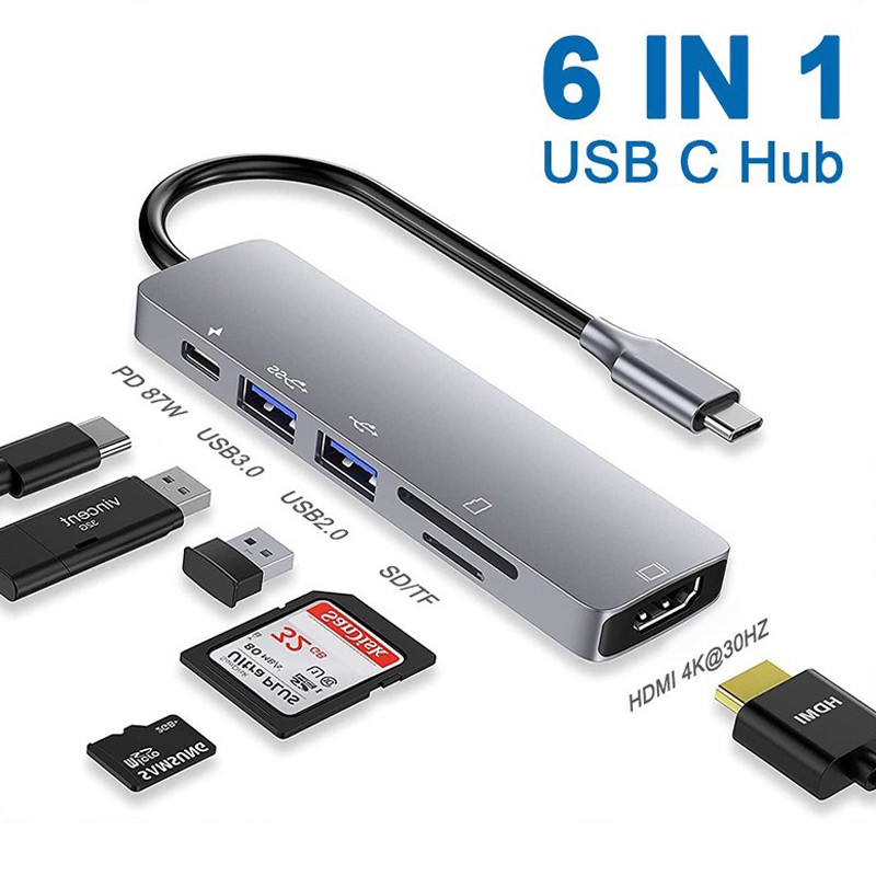 Hub USB Type C 6 IN 1