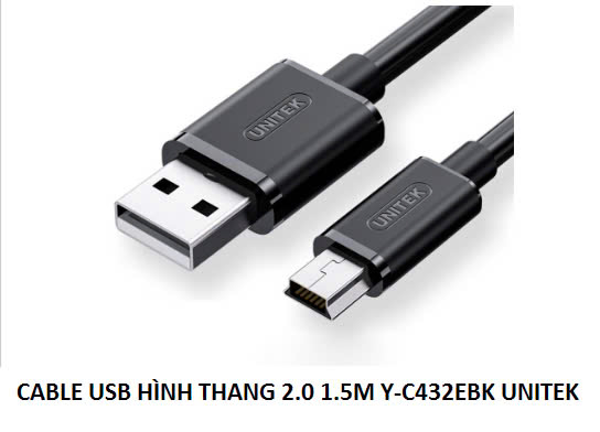 CÁP USB 2.0 -> MINI USB UNITEK (Y-C432)